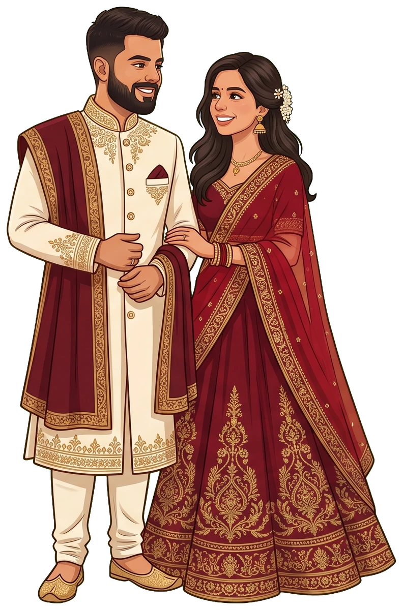 Kabir and Anaya, illustrated